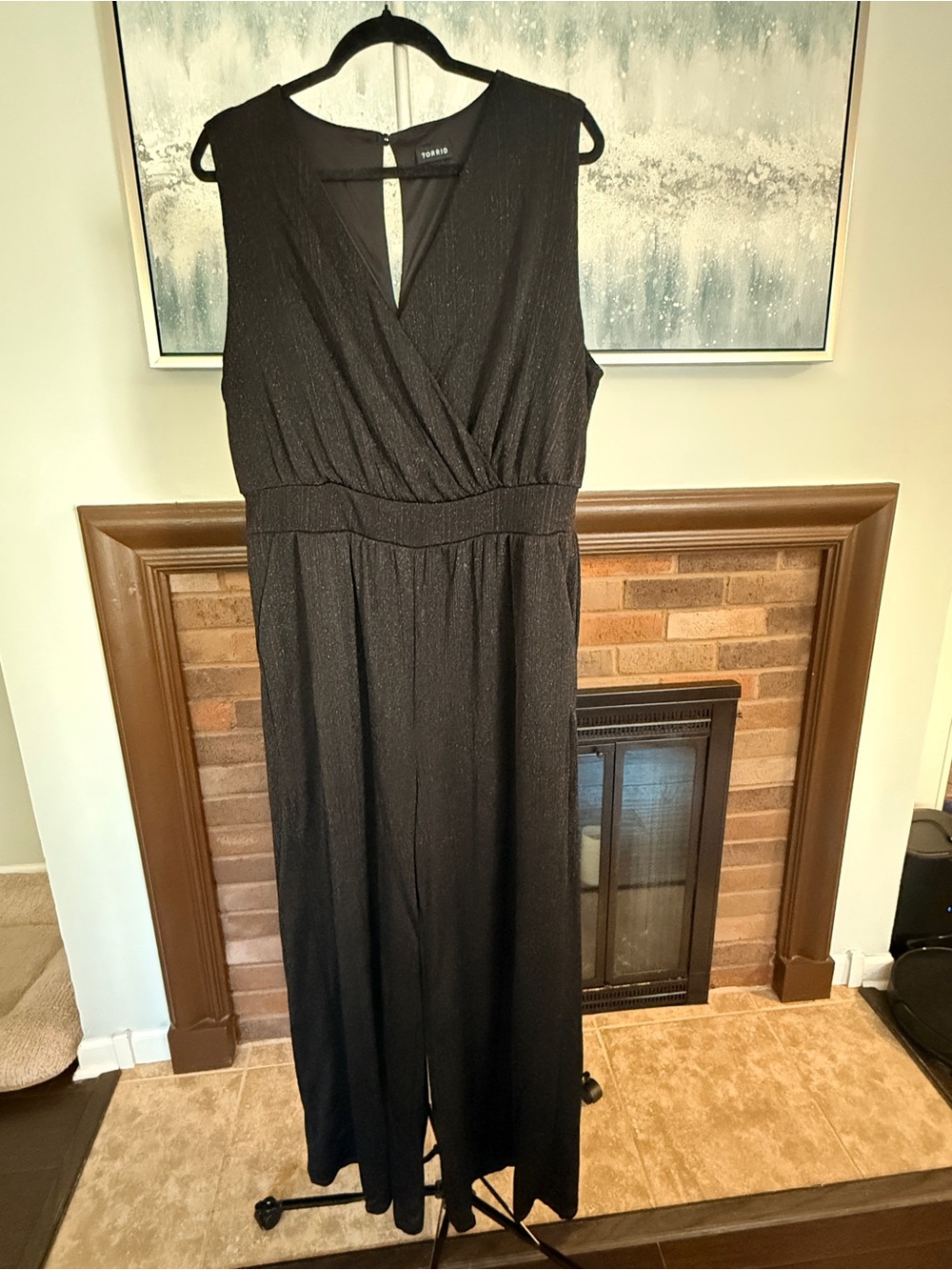 torrid Black Sleeveless Sparkle Jumpsuit